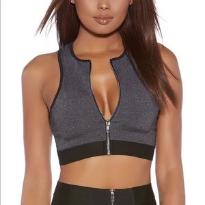 Bombshell Sportswear Burnin’ Love ZIP Up Bra